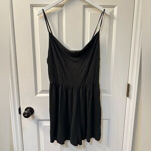 American Eagle Outfitters Charcoal Romper: Size Large